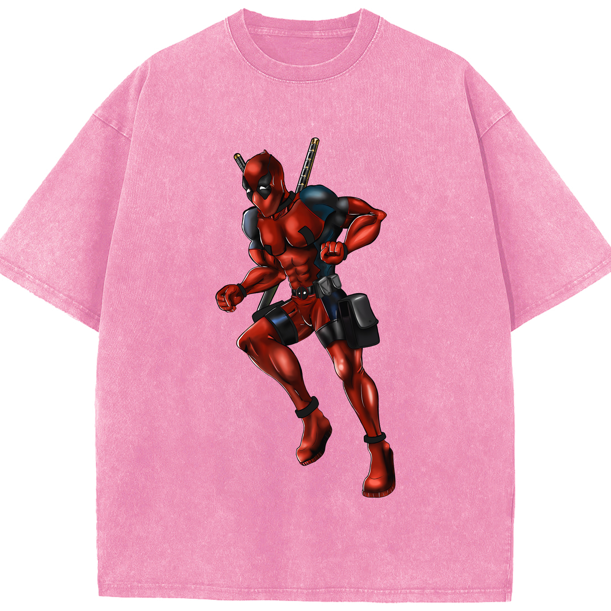 （画像用） Deadpool デッドプール 綿100% ヴィンテージ風 半袖Tシャツ（フロントプリント）